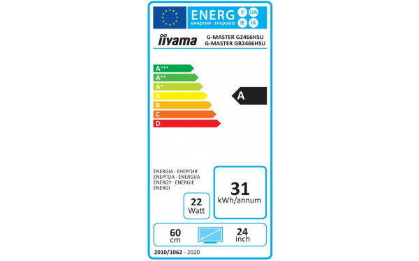 IIYAMA G-Master GB2466HSU-B1 - &Eacute;tiquette &eacute;nergie