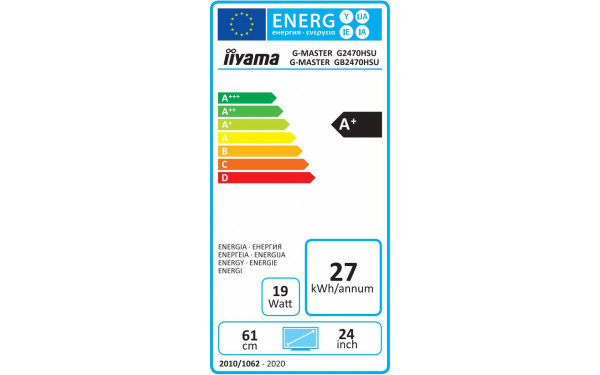 IIYAMA G-Master GB2470HSU-B1 - &Eacute;tiquette &eacute;nergie