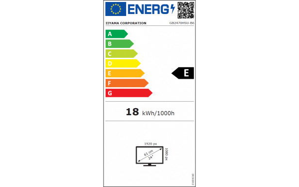 IIYAMA G-Master GB2470HSU-B6 - &Eacute;tiquette &eacute;nergie v2