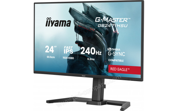 IIYAMA G-Master GB2471HSU-B1 - Vue 3/4 droite