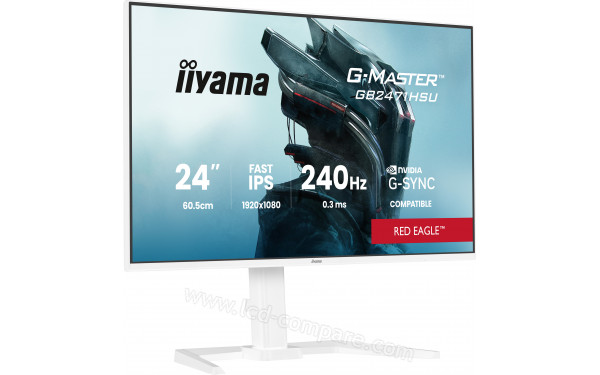 IIYAMA G-Master GB2471HSU-W1 - Vue 3/4 gauche