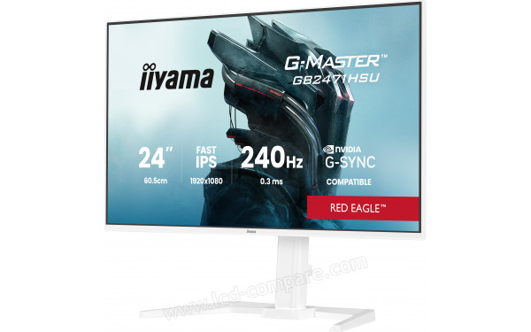 IIYAMA G-Master GB2471HSU-W1 - Vue 3/4 droite