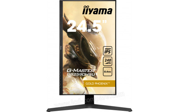 IIYAMA G-Master GB2590HSU-B1 - Vue de face en mode portrait
