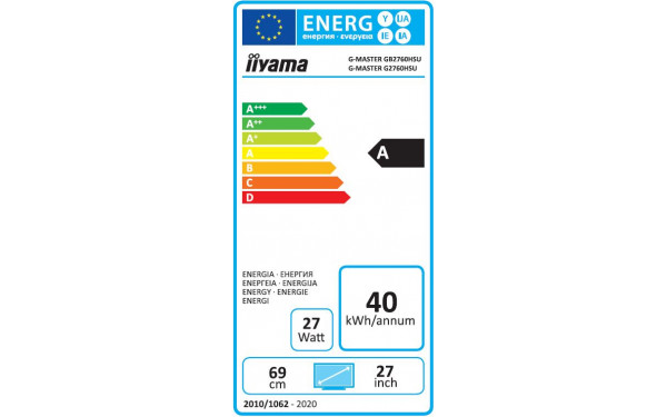 IIYAMA G-Master GB2760HSU-B1 - &Eacute;tiquette &eacute;nergie