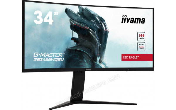 IIYAMA G-Master GB3466WQSU-B1 - Vue 3/4 gauche