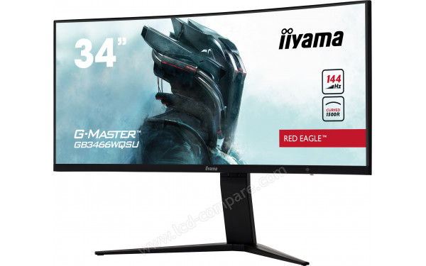 IIYAMA G-Master GB3466WQSU-B1 - Vue 3/4 droite