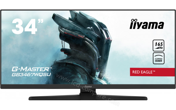 IIYAMA G-Master GB3467WQSU-B1 - Vue de face position basse