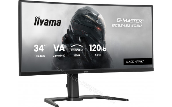 IIYAMA G-Master GCB3482WQSU-B1 - Vue 3/4 gauche