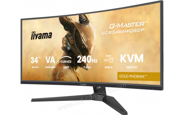 IIYAMA G-Master GCB3486WQSCP-B1 - Vue 3/4 droite