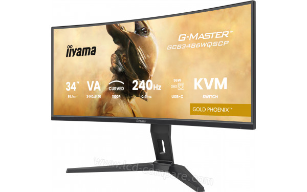IIYAMA G-Master GCB3486WQSCP-B1 - Vue 3/4 droite