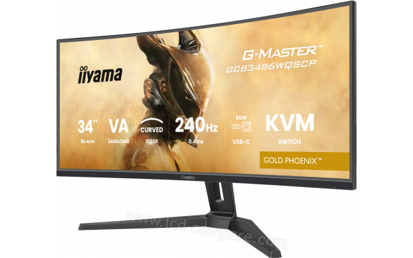 IIYAMA G-Master GCB3486WQSCP-B1 - Vue 3/4 droite