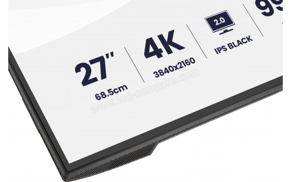 IIYAMA ProGraphic HB2701UHSNP-B1 - Zoom sur la partie basse