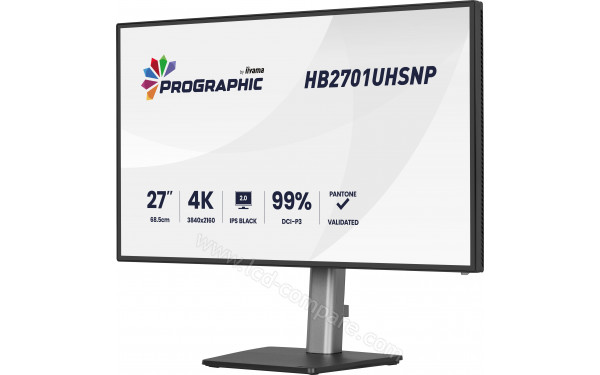 IIYAMA ProGraphic HB2701UHSNP-B1 - Vue 3/4 droite