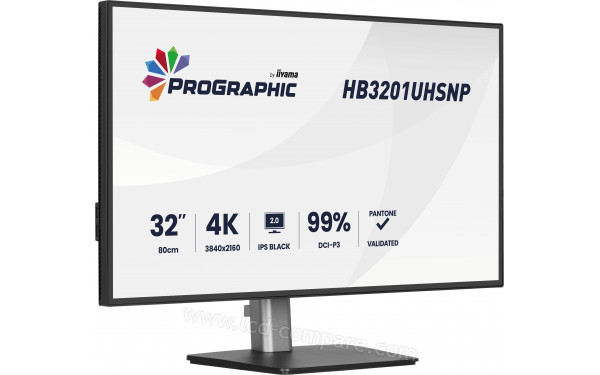 IIYAMA ProGraphic HB3201UHSNP-B1 - Vue 3/4 gauche