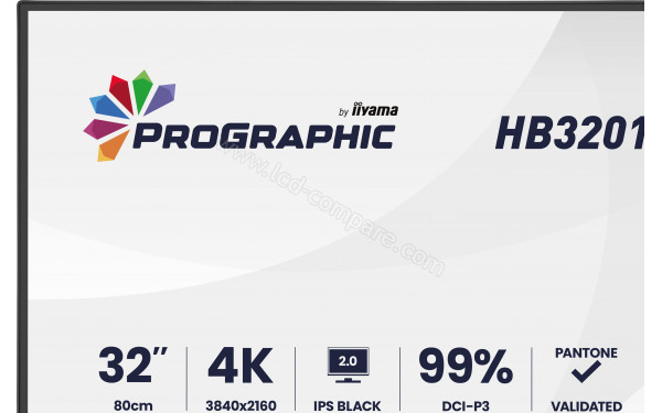 IIYAMA ProGraphic HB3201UHSNP-B1 - Zoom sur le coin sup&eacute;rieur gauche