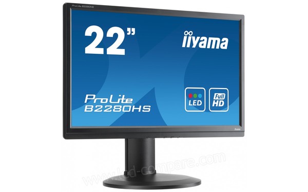 IIYAMA ProLite B2280HS-B1DP - Vue 3/4 gauche