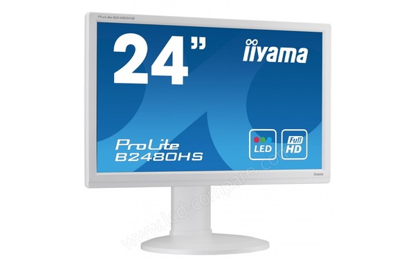 IIYAMA ProLite B2480HS-W2 - Vue 3/4 gauche