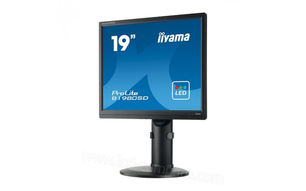 IIYAMA ProLite E1980SD-B1 - Vue 3/4 droite (pied &eacute;tir&eacute;)
