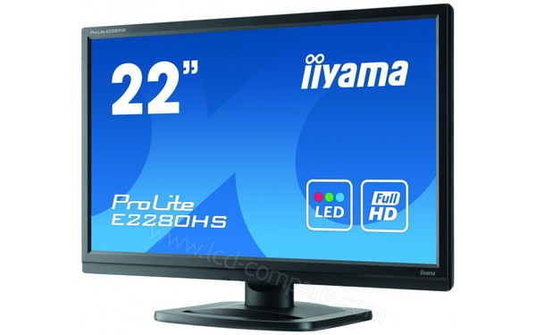 IIYAMA ProLite E2280HS-B1 - Vue 3/4 droite