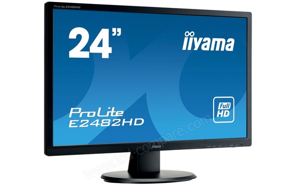 IIYAMA ProLite E2482HD-B1 - Vue 3/4 gauche
