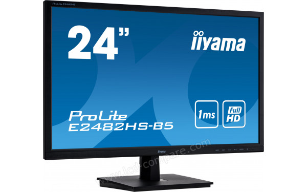 IIYAMA ProLite E2482HS-B5 - Vue 3/4 gauche