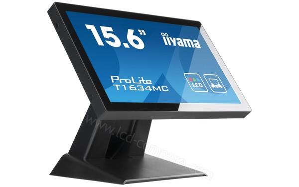 IIYAMA ProLite T1634MC-B5X - Vue 3/4 gauche en mode inclinaison