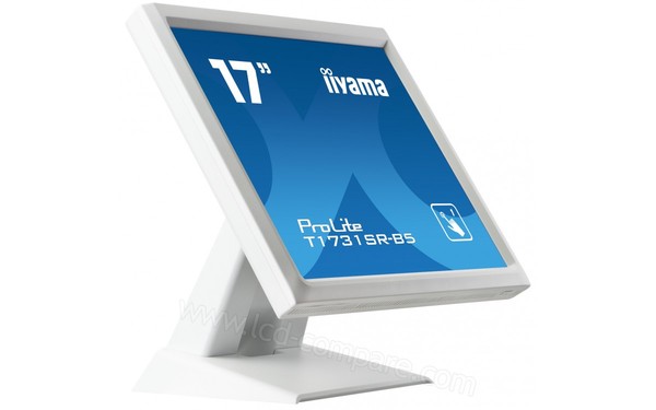 IIYAMA ProLite T1731SR-W5 - Vue 3/4 gauche en mode inclinaison