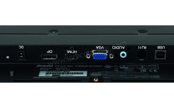 IIYAMA ProLite T2234MSC-B5X - Connectique