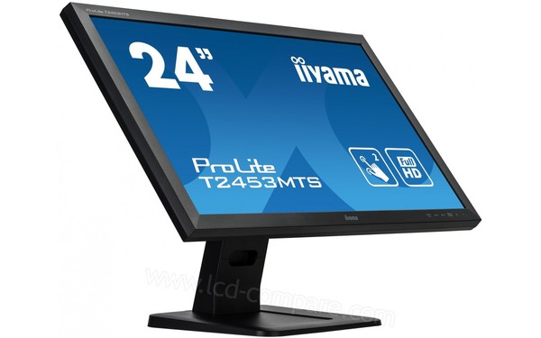 IIYAMA ProLite T2453MTS-B1 - Vue 3/4 gauche en mode inclinaison