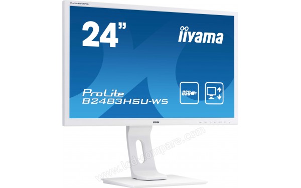IIYAMA ProLite B2483HSU-W5 - Vue 3/4 gauche