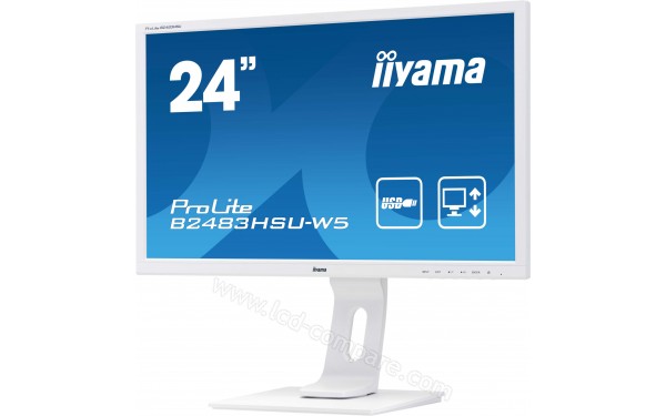 IIYAMA ProLite B2483HSU-W5 - Vue 3/4 droite