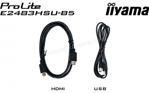 IIYAMA ProLite E2483HSU-B5 - C&acirc;bles fournis