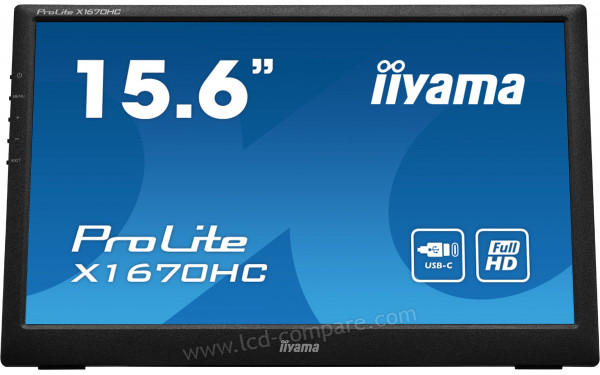 IIYAMA ProLite X1670HC-B1 - Vue de face en position inclin&eacute;e
