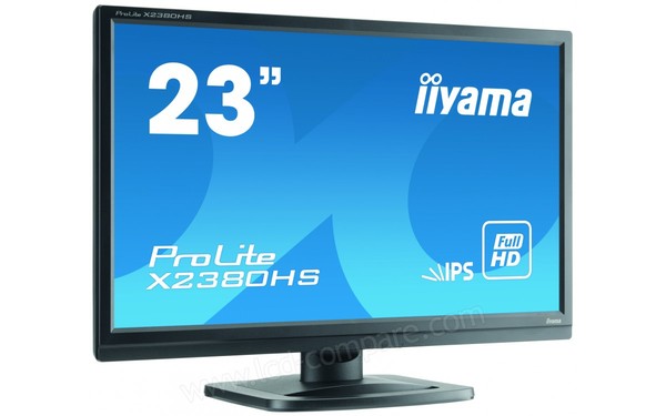 IIYAMA ProLite X2380HS-B1 - Vue 3/4 gauche