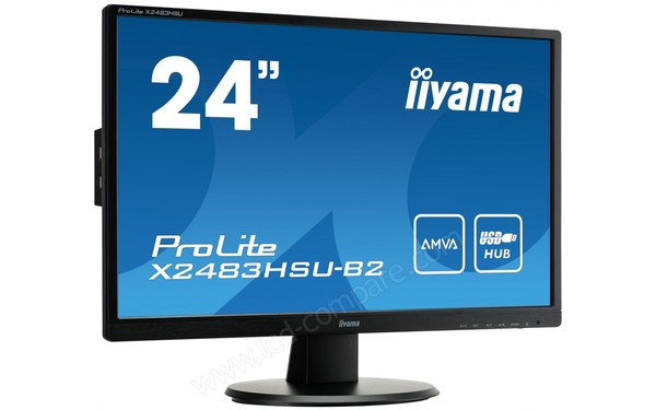 IIYAMA ProLite X2483HSU-B2 - Vue 3/4 gauche