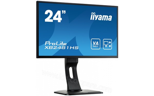 IIYAMA ProLite XB2481HS-B1 - Vue 3/4 gauche
