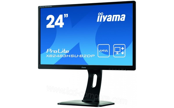 IIYAMA ProLite XB2483HSU-B2DP - Vue 3/4 droite