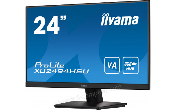 IIYAMA ProLite XU2494HSU-B2 - Vue 3/4 droite