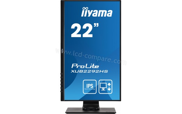 IIYAMA ProLite XUB2292HS-B1 - Vue de face en mode portrait