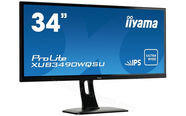 IIYAMA ProLite XUB3490WQSU-B1 - Vue 3/4 gauche