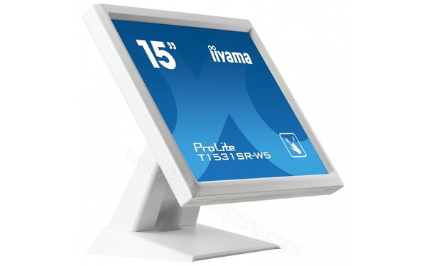 IIYAMA ProLite T1531SR-W5 - Vue 3/4 gauche en mode inclinaison