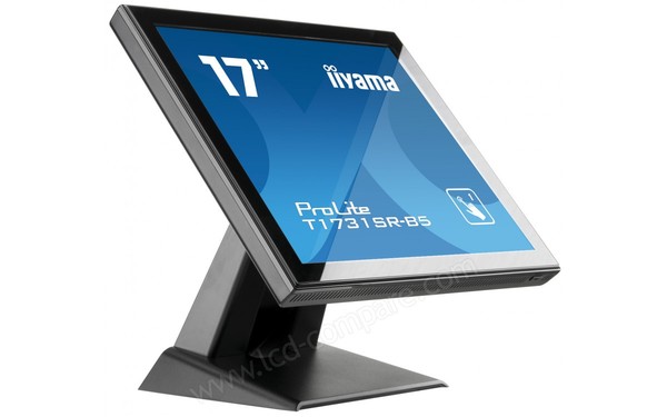 IIYAMA ProLite T1731SR-B5 - Vue 3/4 gauche en mode inclinaison