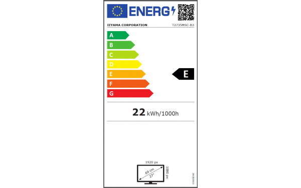 IIYAMA ProLite T2735MSC-B3 - &Eacute;tiquette &eacute;nergie v2
