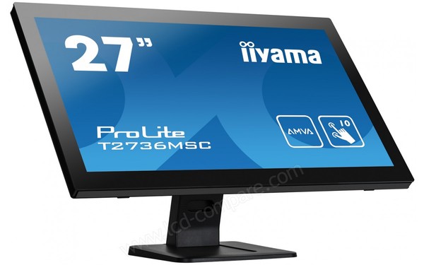 IIYAMA ProLite T2736MSC-B1 - Vue 3/4 gauche en mode inclinaison