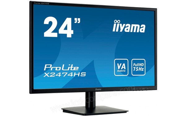 IIYAMA ProLite X2474HS-B1 - Vue 3/4 gauche
