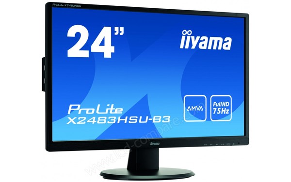 IIYAMA ProLite X2483HSU-B3 - Vue 3/4 gauche