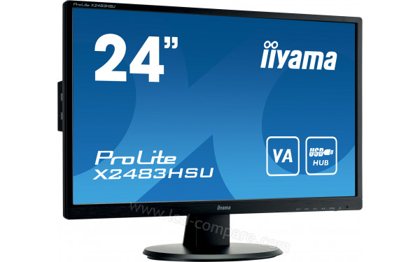 IIYAMA ProLite X2483HSU-B5 - Vue 3/4 gauche