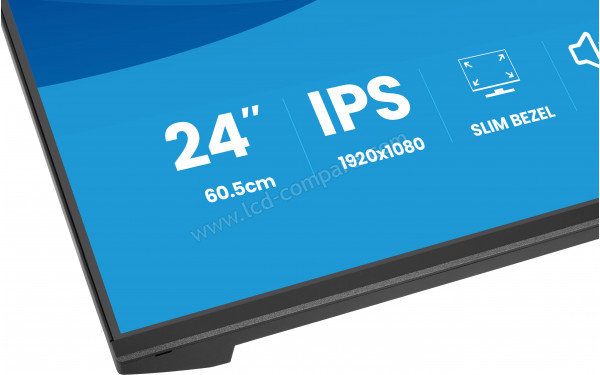 IIYAMA ProLite X2491HS-B1 - Zoom sur la partie basse