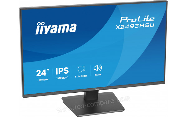 IIYAMA ProLite X2493HSU-B1 - Vue 3/4 gauche