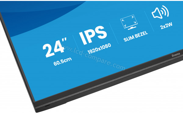 IIYAMA ProLite X2497HSU-B1 - Zoom sur la partie basse